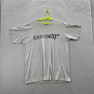 VINTAGE Pepsi Men Shirt L/XL Gray Generation Next 90s Tee Logo Short Sleeve